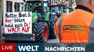 DEUTSCHLAND IN AUFRUHR Nach heftigem Bauernprotest folgt der Streik der Lokführer  WELT Newsstream [upl. by Abagael458]