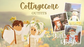 ROBLOX Cottagecore Outfit Ideas for Girls amp Boys 🌼🍄 Part1  with codes amp links [upl. by Notlad662]