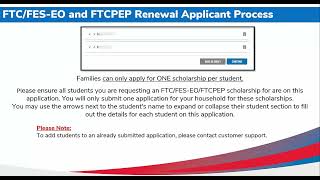 Renewal Application Process for the Florida Tax Credit FTC FESEO and FTCPEP [upl. by Cherida]