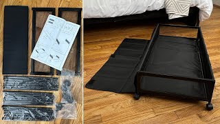 Rolling under bed storage  assembly demo  review [upl. by Benton465]