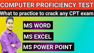 🔥COMPUTER PROFICIENCY TEST FOR ALL EXAMS  CPT me kya poocha jata hai [upl. by Zeph]