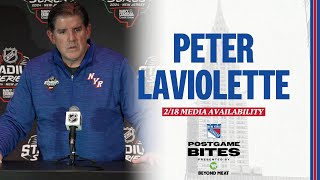 NYR at NYI Peter Laviolette Postgame Media Availability  February 18 2024 [upl. by Atilamrac]