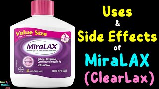 MiraLAX ClearLax GaviLAX – Side Effects Uses Mechanism of Action Dosage Interaction Warnings [upl. by Kcirdahc342]