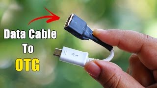 Turn any Data Cable into OTG Cable  How to make OTG cable [upl. by Hyatt530]