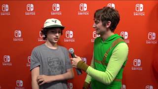 Nintendo Switch Launch  Finn Wolfhard Stranger Things Interview  EB Games [upl. by Eedrahs69]