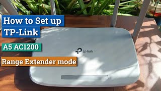 How to Set up Range extender mode for TPLink Archer A5 AC1200 dual band wifi router Tagalog [upl. by Akired854]