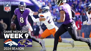 Denver Broncos vs Baltimore Ravens  2024 Week 9 Game Highlights [upl. by Petulah]