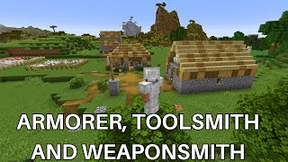 Minecraft Survival  Armorer Toolsmith and Weaponsmith  No Commentary [upl. by Plossl156]