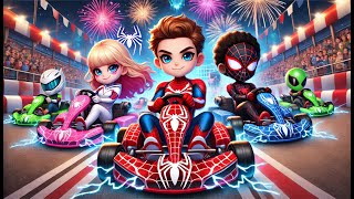 THE AMAZING RACE WHO WILL REACH THE FINISH LINE FIRST  Spidey and his Amazing Friends Animation [upl. by Vaules695]