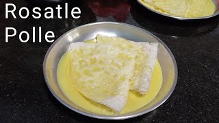 Rosatle Polle Dosa with coconut milk Super tasty Tea Time recipe without Urad dalPoha Goan Style [upl. by Enilada304]