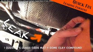 How to fix a leaking exhaust two minutes before inspection  JEEP Wrangler YJ  Ep 14 [upl. by Annahsohs258]