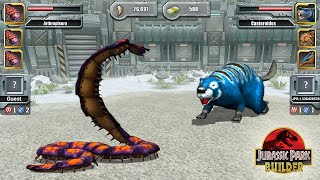 ARTHROPLEURA VS CASTOROIDES  GLACIER TOURNAMENT  JURASSIC PARK BUILDER [upl. by Eiromem674]