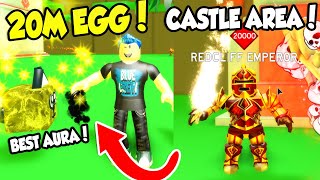 NEW CASTLE AREA AND 20M WOLF PET IN SLAYING SIMULATOR Roblox [upl. by Aleunamme119]