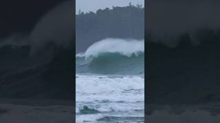 18 Foot Waves In Tofino Canada During Winter Storm [upl. by Sonafets728]