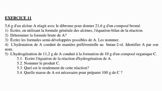 Les alcènes Exercice 1 [upl. by Llemart]