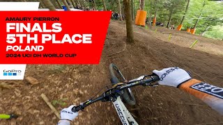 GoPro Amaury Pierron is Back 5th Place in Poland  24 UCI Downhill MTB World Cup [upl. by Ecinreb727]