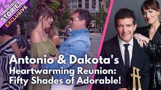 Antonio Banderas and Stepdaughter Dakota Johnsons Reunion Photo Is Fifty Shades of Adorable [upl. by Sil]