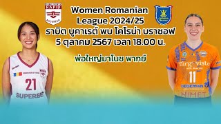 พากย์สด ราบิต บูคาเรต์ พบ โคโรน่า บราซอฟ Women Romanian League 202425 [upl. by Adnil530]