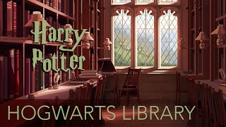 Hogwarts Library Study Session 📚  Harry Potter Ambience  🎧 1 Hour ASMR [upl. by Loralee]