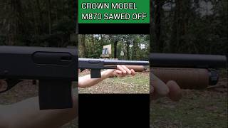 CROWN MODEL M870 SAWED OFF クラウンモデル エアガン ショットガン [upl. by Eileme]