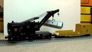 Lionel 619899 PRR TMCC Crane amp 629814 Boom Car with Crane Sounds kgtrains [upl. by Rellek]