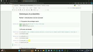 Statistiques et probabilités sur Python  Introduction à la loi normale [upl. by Aowda978]