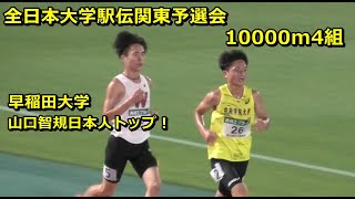 全日本大学駅伝予選会4組 早大山口日本人トップ争い制す！ [upl. by Ardnuahs]