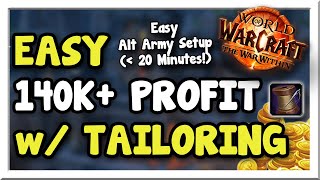 Make 140k Profit Right Now w Easy Alt Army Tailoring Build The War Within  WoW Gold Making Guide [upl. by Ainex]