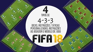 4 Tipos de 433 para usar  FIFA 18 [upl. by Yasu]