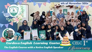 CELC 1st Anniversary  4th of November 2024  Cordova English Learning Center  CELC [upl. by Tnairb582]