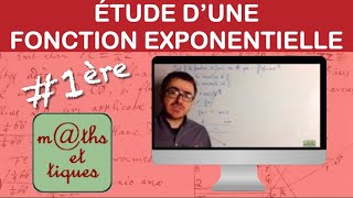 Etudier une fonction avec exponentielle  Première [upl. by Ynaffyt]