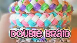 Rainbow Loom Tutorial Double Braid Bracelet with One Loom [upl. by Anikat460]