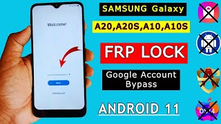 Samsung A10A10SA20A20S FRP Bypass 2024 Android 11  Google Account Unlock  Remove FRP Without PC [upl. by Akcirred]