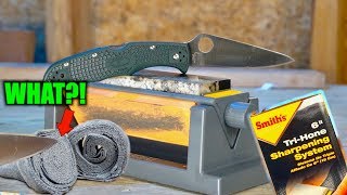 Smiths TriHone Sharpening Stone Review  A Great Beginner Knife Sharpening Stone [upl. by Yklam125]