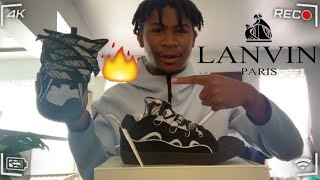 LANVIN CURB LEATHER SNEAKER REVIEW  TRY ON THESE ARE HARD 😮‍💨🔥 [upl. by Yelrihs]