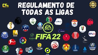 FIFA 22  O REGULAMENTO DE TODAS AS LIGAS PRO MODO CARREIRA [upl. by Eirffej]