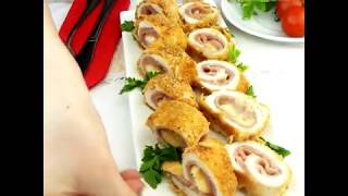 Involtini di pollo con formaggio e prosciutto  perfetto come secondo piatto [upl. by Heloise]