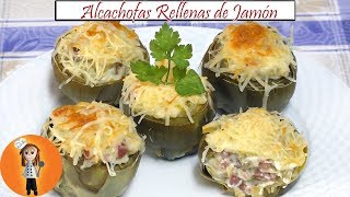 Alcachofas rellenas de Jamón  Receta de Cocina en Familia [upl. by Erdnaet]