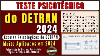 Exame psicotécnico DETRAN 2024 teste psicotécnico DETRAN 2024 Psicotécnico DETRAN 2024 Psicoteste [upl. by Anamor687]