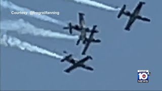 FAA investigating close call at Fort Lauderdale Air Show planes clip wings [upl. by Curtice]