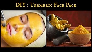 DIY Turmeric face pack for oily acne prone skin and skin brightening [upl. by Ittocs509]