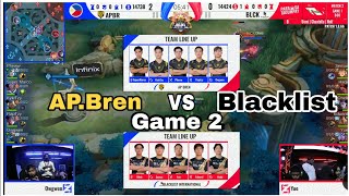 APBren vs Blacklist Game 2  MPL PH Filipino Season 13 Week 1 apbren blacklist mobilelegends [upl. by Atiuqahc]