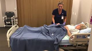 Colorado CNA  Skill 4  Assists With Use of Bedpan [upl. by Whipple]