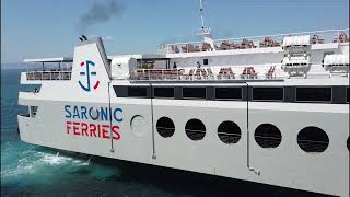 Aegina Greece ferry  Saronic Ferries 🇬🇷 [upl. by Hedvah63]