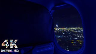 Takeoff amp Landing Dark Screen Airplane Ambience  Flight Attendant  Call Ding  Reading Sleeping [upl. by Bernardi553]