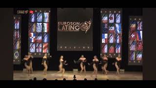 Euroson Latino 2023  Team Shine Salsa Ladies Open  Sambucas Dance Company [upl. by Nnylassej]