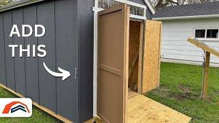 Easy Addition To Keep Shed Door Open On A Windy Day [upl. by Etnaihc]