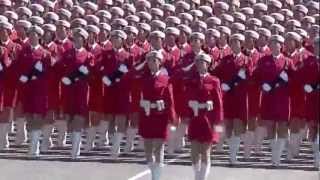 Precision Marching Girls Chinese Army March Past [upl. by Donovan489]