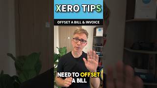 Offset a Bill amp Invoice in Xero shorts [upl. by Kcirddes]