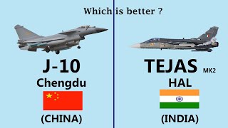 Comparison of J10 and Tejas Mk2 fighter jet Will the j10 be able to compete with the Tejas Mk2 [upl. by Einehpets]